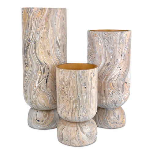 Currey and Company London Dark Brown & Natural Vase