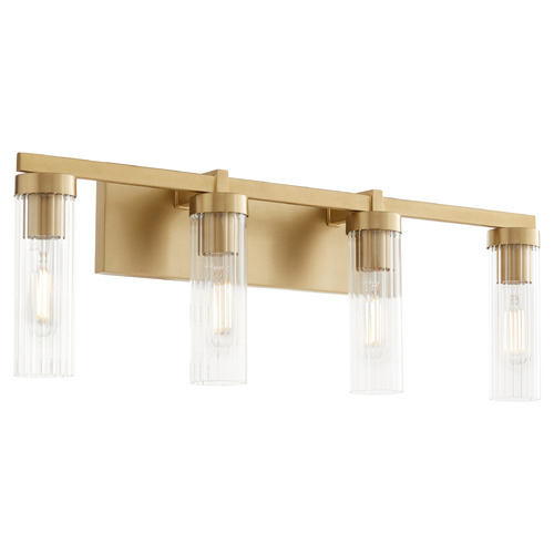 Quorum Lighting Kilbey Aged Brass Bathroom Light by Quorum Lighting 533-4-80