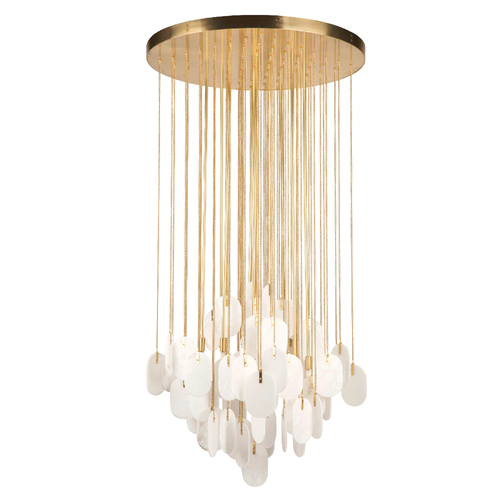 Metropolitan Lighting Constaledo 8-Light Pan Pendant in Brass by Metropolitan Lighting N9621