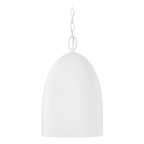 Capital Lighting Capital Lighting Mallory Ceramic White Pendant Light with Bowl / Dome Shade 356111CE
