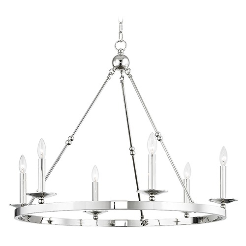 Allendale Polished Nickel Chandelier by Hudson Valley Lighting