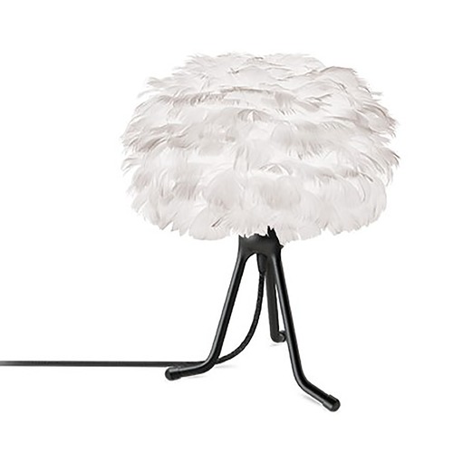 UMAGE UMAGE Black Table Lamp with White Feather Shade 3000_4056