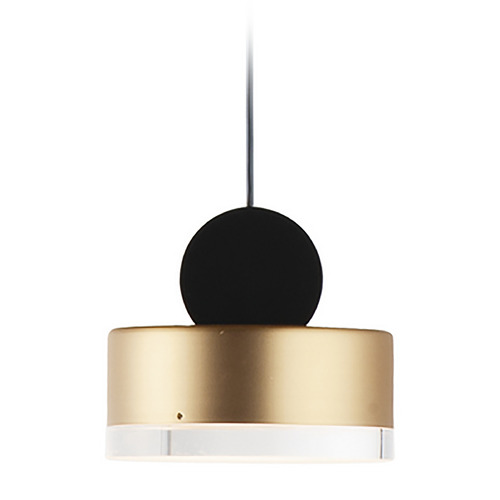 ET2 Lighting Nob LED Mini Pendant in Black & Gold by ET2 Lighting E20861-75BKGLD