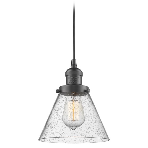 Innovations Lighting Innovations Lighting Large Cone Oil Rubbed Bronze Mini-Pendant Light with Conical Shade 201C-OB-G44