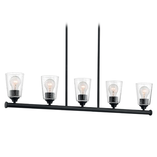 Satco Lighting Bransel Matte Black Linear Light with Conical Shade by Satco Lighting 60/7286