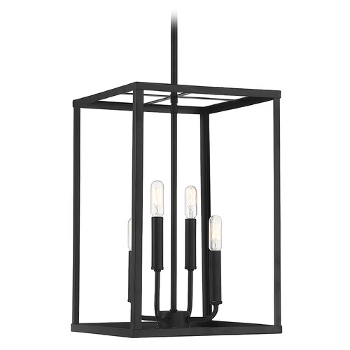 12-Inch Wide Pendant in Matte Black by Meridian