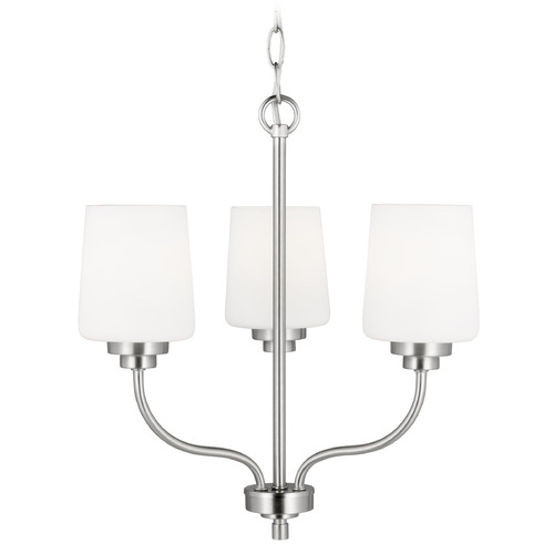 Generation Lighting Windom 18-Inch Brushed Nickel Mini Chandelier by Generation Lighting 3102803-962