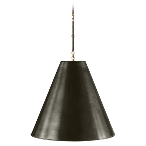Thomas OBrien Goodman Pendant in Bronze & Brass by Visual Comfort Signature