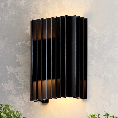 Rampart Small LED Outdoor Wall Light in Black by ET2 Lighting