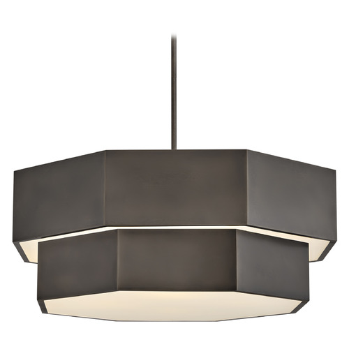 Hinkley Facet Black Oxide LED Pendant Light with Octagon Shade