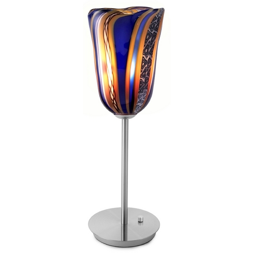 Oggetti Lighting Oggetti Lighting Amore Satin Nickel Table Top Torchiere Lamp 18-927/COB