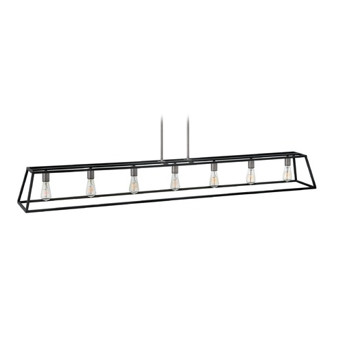 Fulton 65-Inch Aged Zinc Linear Chandelier by Hinkley Lighting