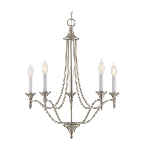 Herndon 5-Light Chandelier in Satin Nickel by Savoy House