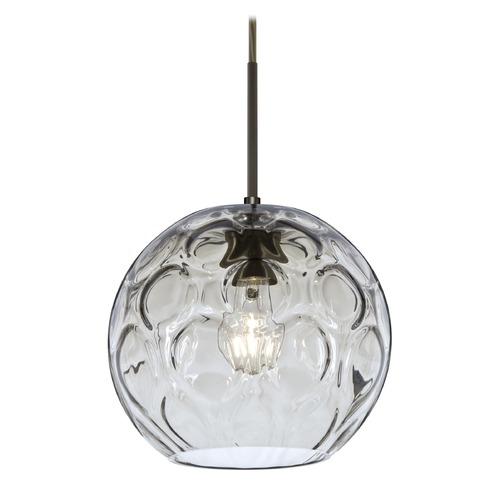 Besa Lighting Bombay Bronze Mini-Pendant Light with Globe Shade