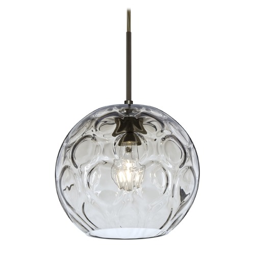 Besa Lighting Besa Lighting Bombay Bronze Mini-Pendant Light with Globe Shade 1JT-BOMYCL-BR