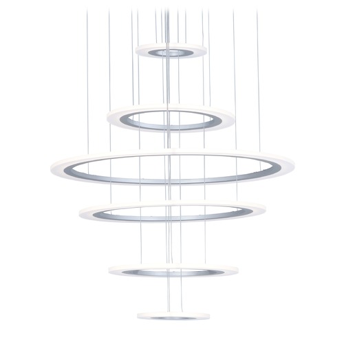 ET2 Lighting Saturn II LED Matte Silver LED Pendant by ET2 Lighting E22664-11MS