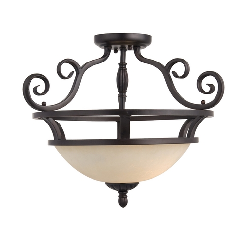 Manor Oil Rubbed Bronze Semi-Flush Mount by Maxim Lighting