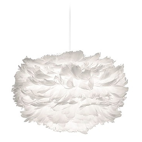 UMAGE UMAGE White Pendant Light with White Feather Shade 3001_4007