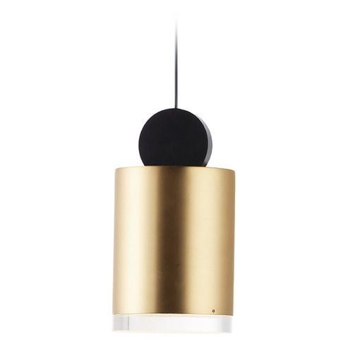 Nob LED Mini Pendant in Black & Gold by ET2 Lighting