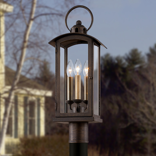 Troy Lighting Chaplin Vintage Bronze Post Light by Troy Lighting P7445