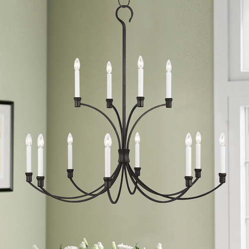 Visual Comfort Studio Collection Chapman & Meyers Westerly 40-Inch Smith Steel Chandelier by Visual Comfort Studio CC10712SMS
