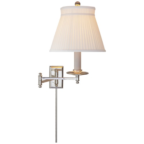 Visual Comfort Signature Collection E.F. Chapman Dorchester Sconce in Polished Nickel by Visual Comfort Signature CHD5101PNSC