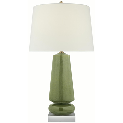 Visual Comfort Signature Collection Parisienne Shellish Kiwi Table Lamp with Drum Shade