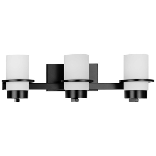 Progress Lighting Atwell 3-Light Matte Black Bath Vanity Light
