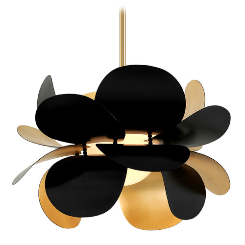 Corbett Lighting Ginger Soft Black Pendant Light with Globe Shade