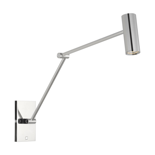 Visual Comfort Modern Collection Visual Comfort Modern Collection Ponte Polished Nickel LED Swing Arm Lamp SLTS14630N