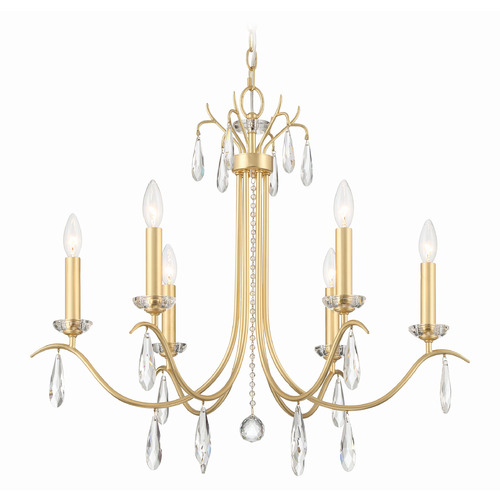 Crystorama Lighting Rollins Antique Gold Chandelier