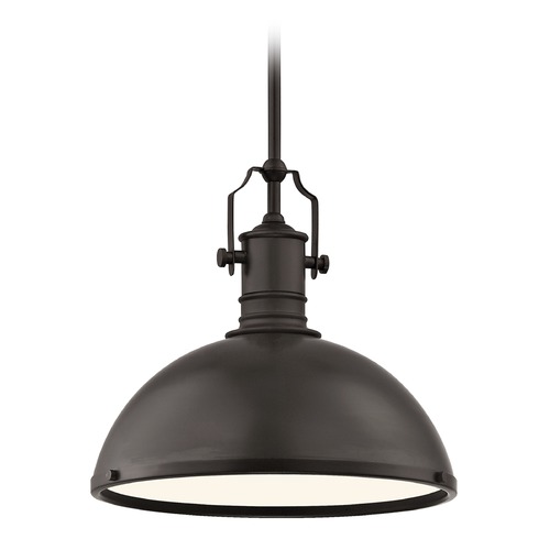 Design Classics Lighting Industrial Bronze Pendant Light 13.38-Inch Wide 1765-220 SH1776-220 R1776-220