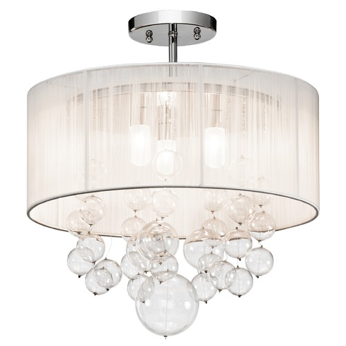 Imbuia 16-Inch Chrome Semi-Flush Mount by Elan Lighting