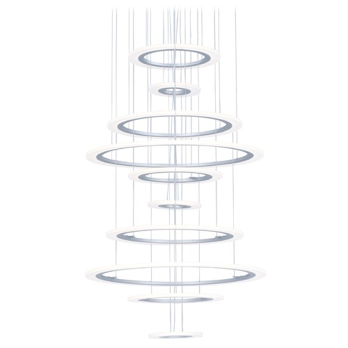 ET2 Lighting Saturn II LED 10-Light Pendant in Matte Silver by ET2 Lighting E22665-11MS