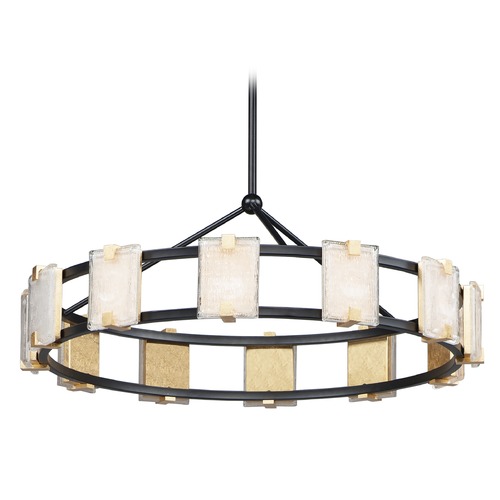 Maxim Lighting Radiant Black & Gold Leaf LED Chandelier by Maxim Lighting 39536CYBKGL