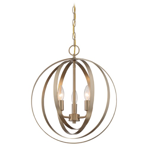Pendleton Burnished Brass Pendant by Satco Lighting