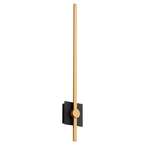 Zora 32-Inch LED Wall Sconce in Black & Brass by Oxygen Lighting