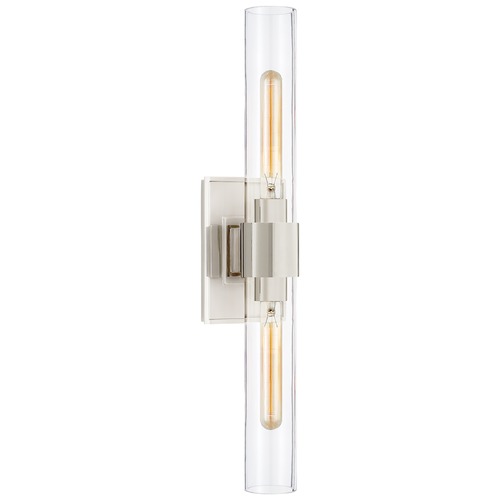 Visual Comfort Signature Collection Ian K. Fowler Presidio Double Sconce in Nickel by Visual Comfort Signature S2164PNCG