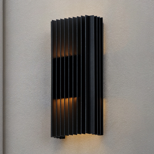 Rampart Large LED Outdoor Wall Light in Black by ET2 Lighting