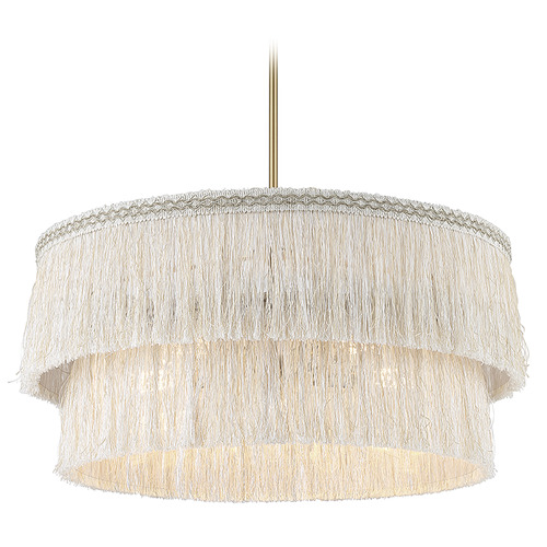 Meridian 26-Inch Pendant in Natural Brass by Meridian M7037NFR