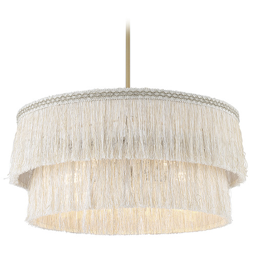 26-Inch Pendant in Natural Brass by Meridian