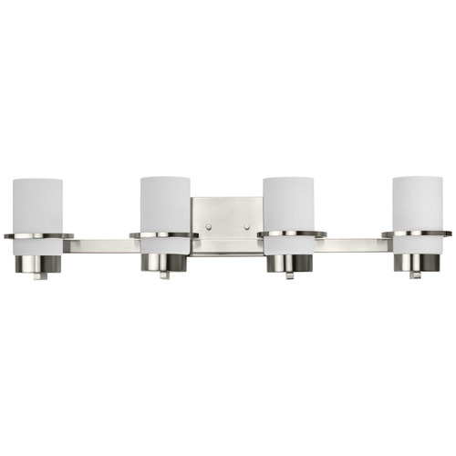 Progress Lighting Progress Lighting Atwell 4-Light Brushed Nickel Bath Vanity Light P300416-009