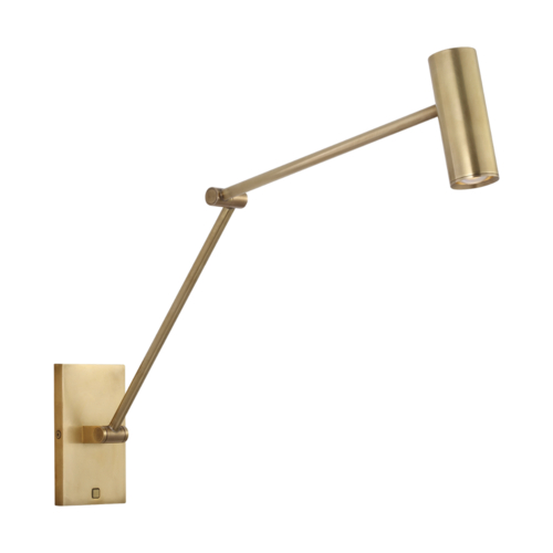 Visual Comfort Modern Collection Visual Comfort Modern Collection Ponte Natural Brass LED Swing Arm Lamp SLTS14630NB