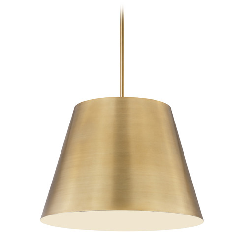 Z-Lite Z-Lite Lilly Rubbed Brass Pendant Light with Empire Shade 2307-24RB