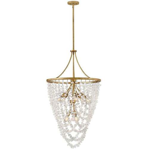 Myra 44-Inch High Chandelier in Distressed Brass by Fredrick Ramond