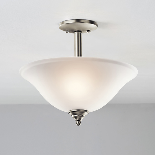Wynberg 15-Inch Brushed Nickel Semi-Flush Mount by Kichler Lighting