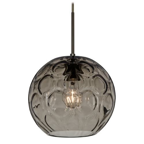 Besa Lighting Besa Lighting Bombay Bronze Mini-Pendant Light with Globe Shade 1JT-BOMYSM-BR