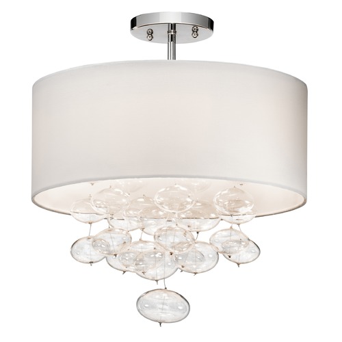 Piatt 16-Inch Chrome Semi-Flush Mount by Elan Lighting