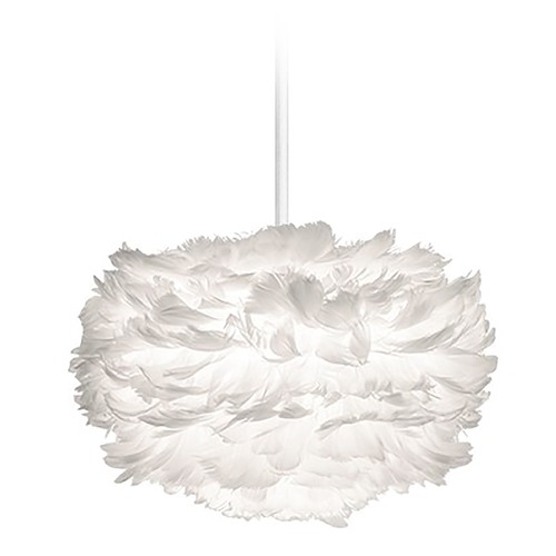 UMAGE UMAGE White Pendant Light with White Feather Shade 3001_4009