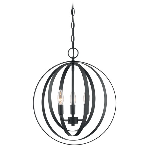 Satco Lighting Pendleton Matte Black Pendant by Satco Lighting 60/7067